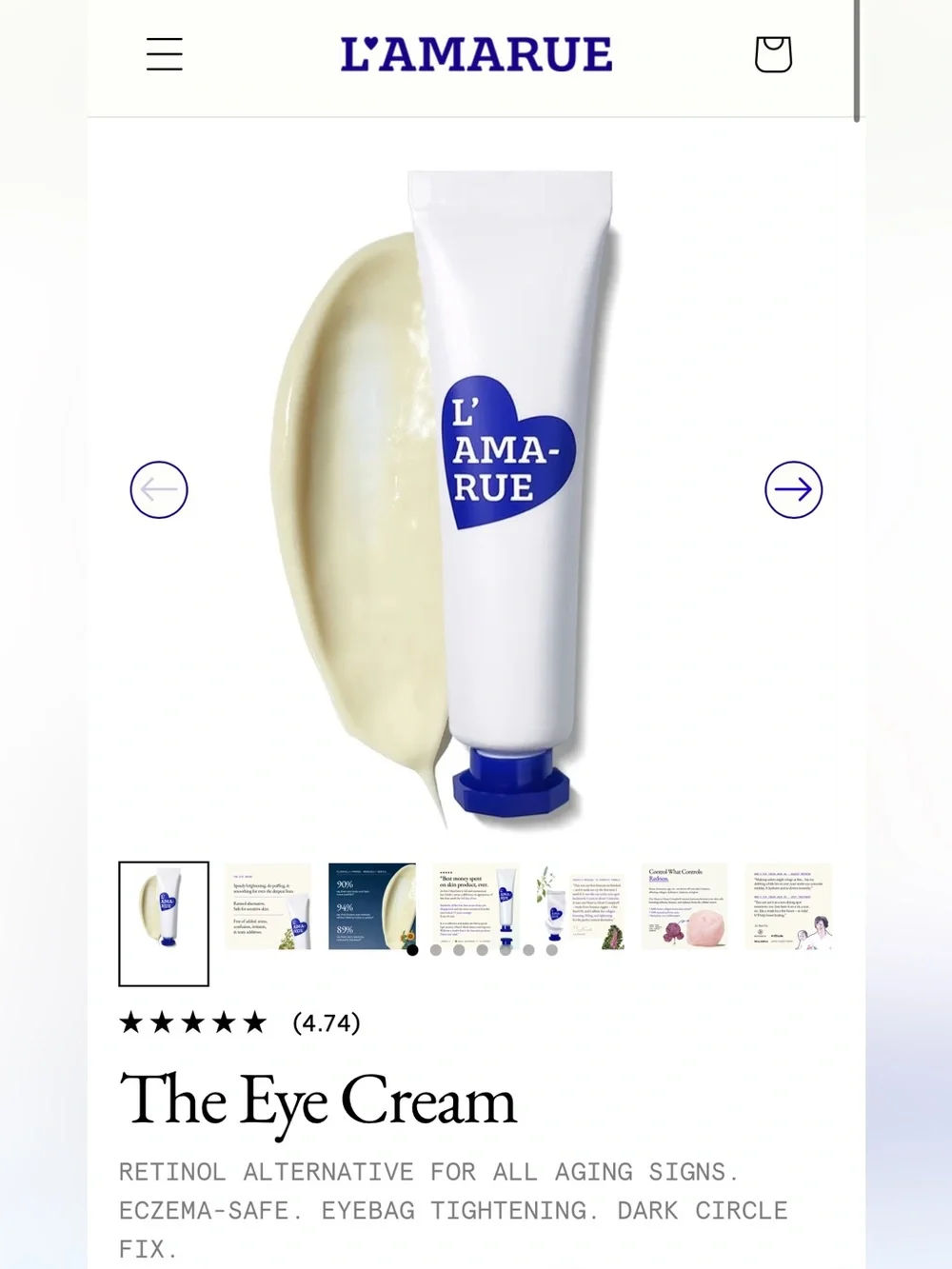 L’AMARUE THE EYE CREAM 2 TUBES